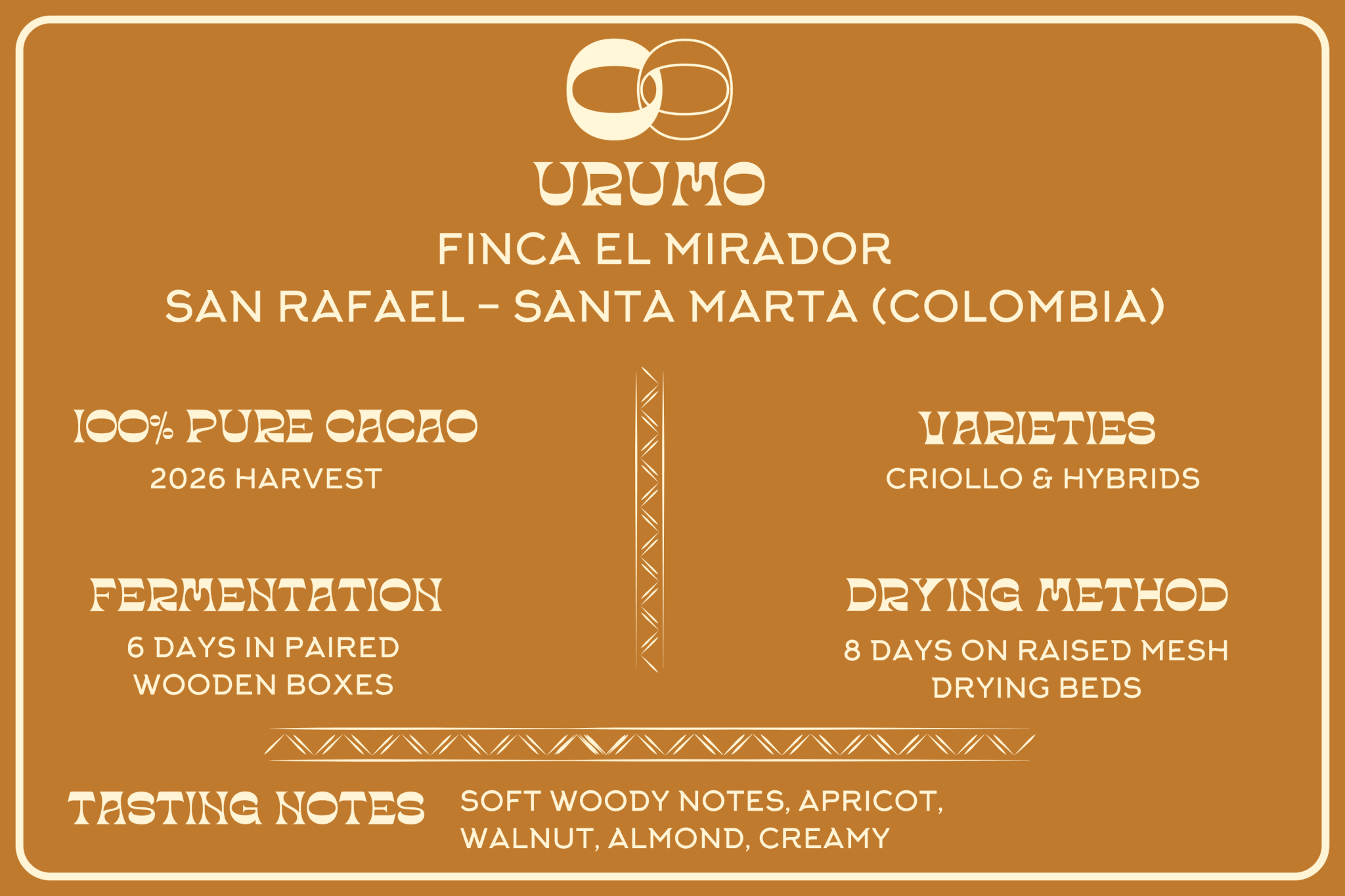 Colombie · Urumo · Cacao cérémoniel - MOOJO